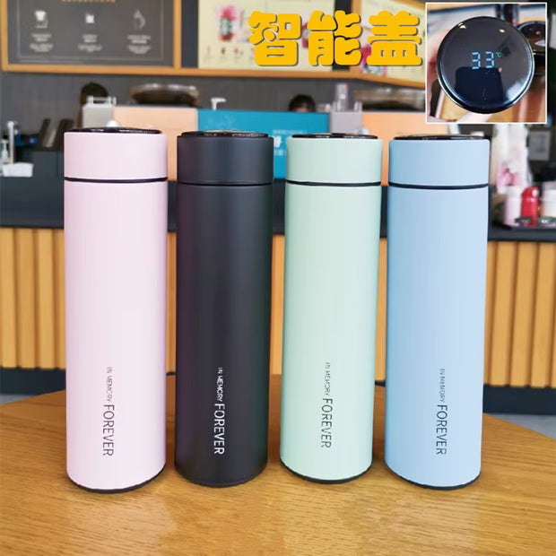 Smart Thermal Bottle Display Temperature Thermal Mug Stainless Steel Food Thermos for Tea Water Bottle with Heating Cup