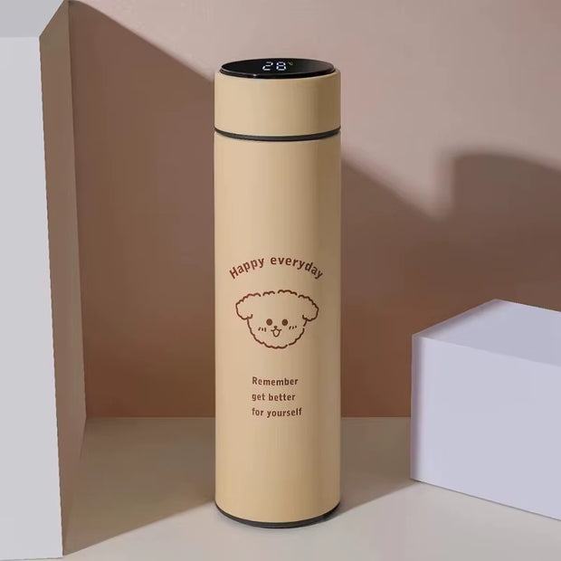 Smart Thermal Bottle Display Temperature Thermal Mug Stainless Steel Food Thermos for Tea Water Bottle with Heating Cup