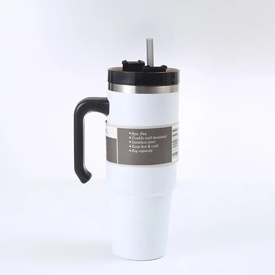 20Oz/30Oz Stainless Steel Vacuum Flask with Straw Car Thermal Cup Keeps Cold and Heat Thermal Mug Travel Thermal Water Bottle