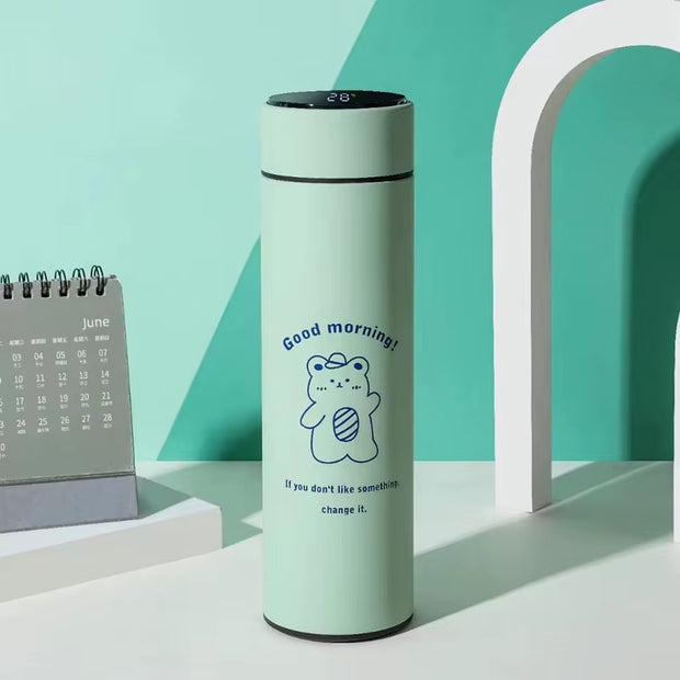 Smart Thermal Bottle Display Temperature Thermal Mug Stainless Steel Food Thermos for Tea Water Bottle with Heating Cup